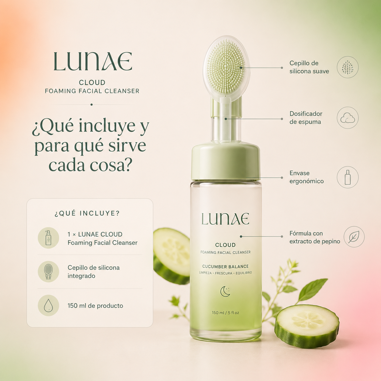 LUNAE CLOUD Foaming Facial Cleanser
